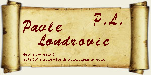 Pavle Londrović vizit kartica